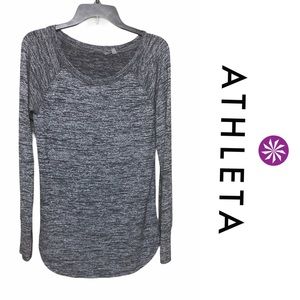 Athleta Pose Modal Marl Top Blue/Grey Size S